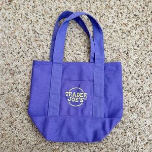 Trader Joe's Purple Canvas Tote Bag
